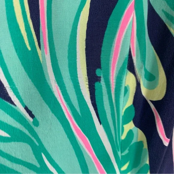 Lilly Pulitzer Flawed Rylee Silk Dress Tiger Palm Size 0 - Picture 8 of 16